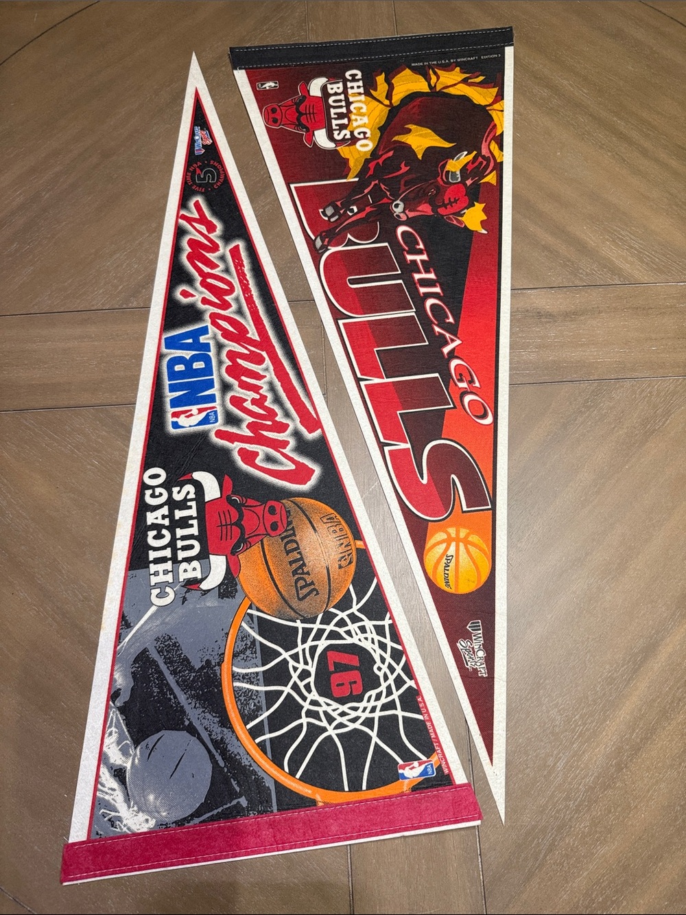 Vintage Chicago Bulls Basketball Pennant set